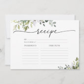 Green Eukalyptus Floral Large Recicard Einladung (Rückseite)