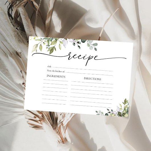 Green Eukalyptus Floral Large Recicard Einladung