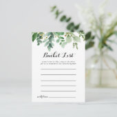 Green Eukalyptus Foliage Bucket List Cards Postkarte (Stehend Vorderseite)