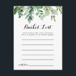 Green Eukalyptus Foliage Bucket List Cards Postkarte<br><div class="desc">Diese grünen Eukalyptusblätterkarten sind die perfekte Wahl für einen tropischen Hochzeitsempfang oder ein Brautparty. Das Design verfügt über handgemalte,  kunstvolle eukalyptus-grüne Blätter,  die zu feinen Bouquets zusammengesetzt sind,  um Ihre Veranstaltung zu verzieren. Das Schild der Schaufelliste wird separat verkauft.</div>
