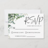 Green Eukalyptus Pflanze Wedding RSVP Card (Vorderseite)