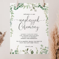 Green Eukalyptus Unplugged Zeremony Script Sign