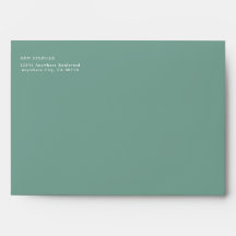 Green Eukalyptus Wedding Envelope