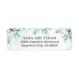 Green Eukalyptus Wedding Label