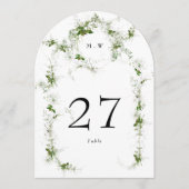 Green Eukalyptus Wreath Monogram Arch Tischnummer (Vorderseite)