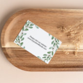 Green EukalyptusTropical Website Insert Card Visitenkarte