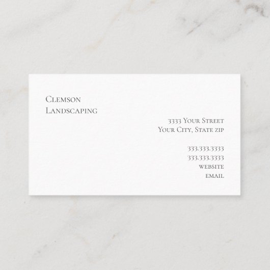 Green Evergreen Trees Elegante Beruflich Visitenkarte (Rückseite)