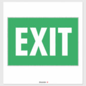Green EXIT-Schild Vinyl-Aufkleber für Fluchtweg Aufkleber (Blatt)