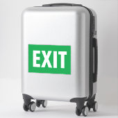 Green EXIT-Schild Vinyl-Aufkleber für Fluchtweg Aufkleber (Koffer)