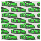 Green Exotic Car Fabric Stoff (Muster)
