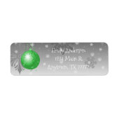Green Extravagant Christmas Ornament-Adressetikett (Vorne)