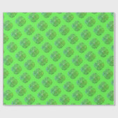 Green Extravagant Imitats Medallion Pattern Wrappi Geschenkpapier (Flach)