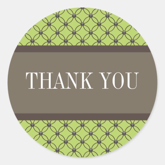 Green Extravagant Lattice Danke Stickers (Vorderseite)