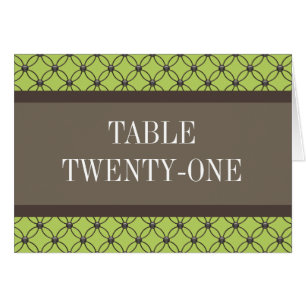 Green Extravagant Lattice Tischnummer Card