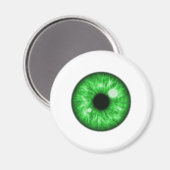 Green Eye Ball Funny Magnet (Vorderseite/Rückseite)