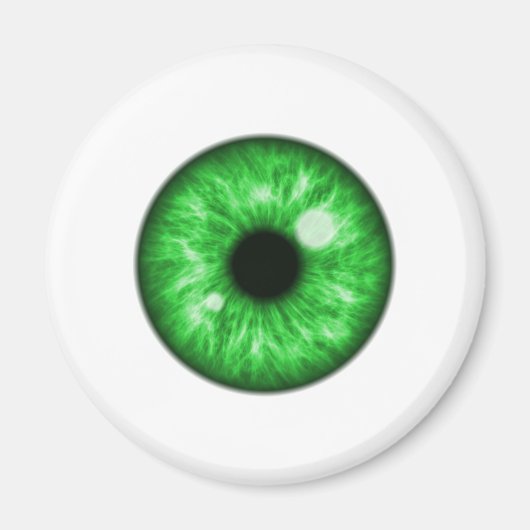 Green Eye Ball Funny Magnet (Vorne)
