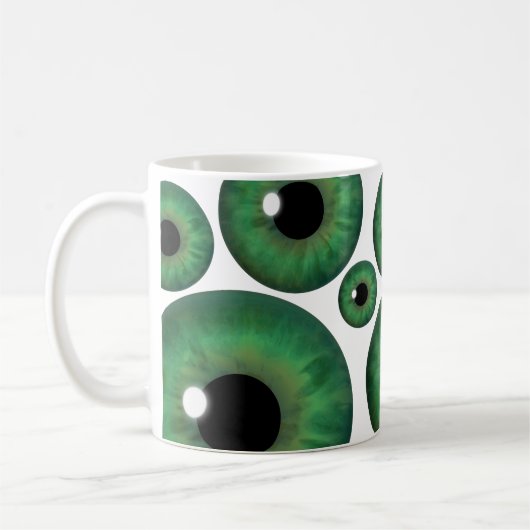 Green Eye Iris Coole benutzerdefinierte Tasse (Links)