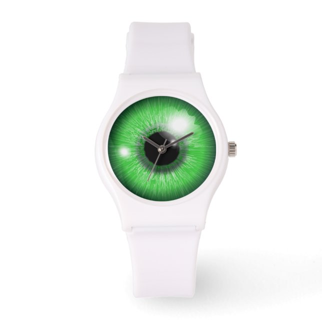 green eye iris design armbanduhr (Vorderseite)
