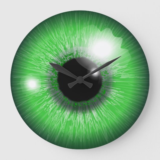 green eye iris design große wanduhr (Vorderseite)