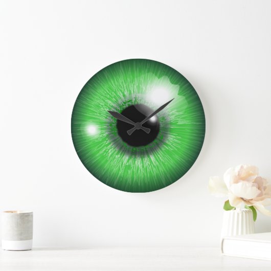 green eye iris design große wanduhr (Zuhause)
