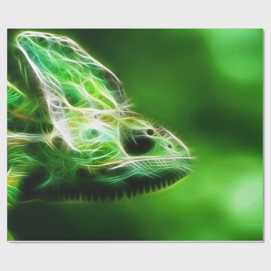 Green Eye Lime Green Lizard Geschenkpapier (Flach)