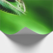 Green Eye Lime Green Lizard Geschenkpapier (Ecke)