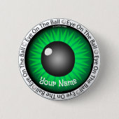 Green Eye on Ball Golfer Button (Vorderseite)