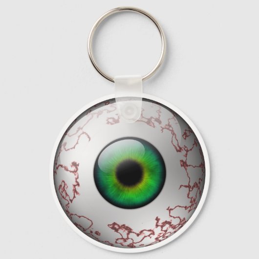 Green Eyeball Keyring Schlüsselanhänger (Vorderseite)