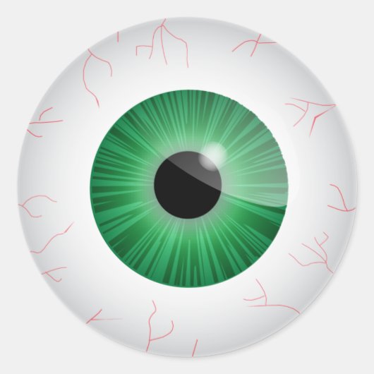 Green Eyeball Sticker (Vorderseite)