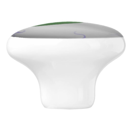 Green Eyeball Zombie Drawer Knob Keramikknauf (Seitenansicht)