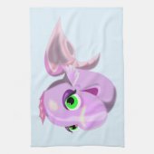 Green Eyed Purple Fish Kitchen Towel Cartoon Geschirrtuch (Vertikal)