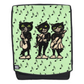 Green Eyes Jazz Musician Band Black Cats Rucksack (Vorderseite)