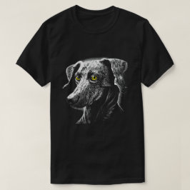 Green Eyes Scratchboard Mutt T - Shirt