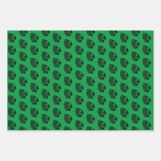 Green F-15E Strike Eagle Chief Squadron Geschenkpapier Set (Vorderseite 3)