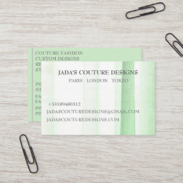Green Fabric Designer Couture Visitenkarte