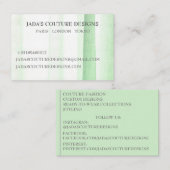 Green Fabric Designer Couture Visitenkarte (Vorne/Hinten)