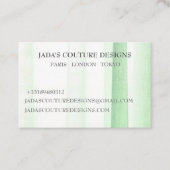 Green Fabric Designer Couture Visitenkarte (Vorderseite)