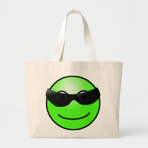 Green Face Tote Bag Jumbo Stoffbeutel