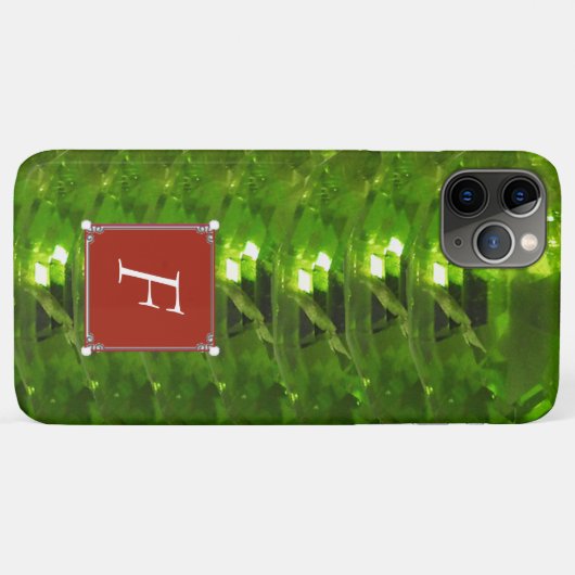 Green Faceted Gemstone Peridot iPhone Case (Rückseite (Horizontal))