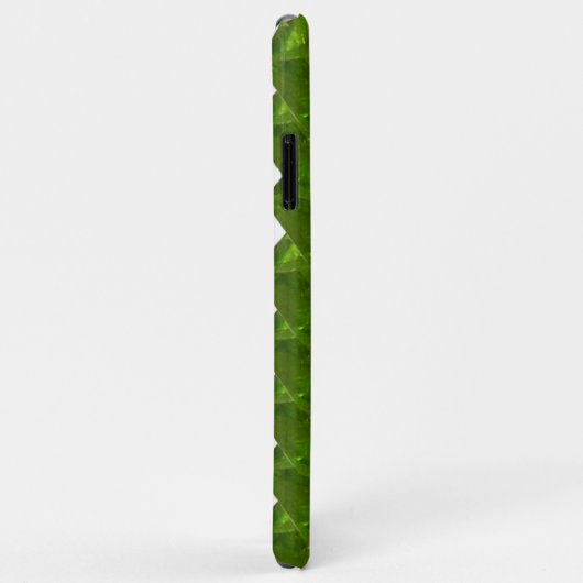 Green Faceted Gemstone Peridot iPhone Case (Hinten/Rechts)
