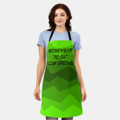 Green Fade Schürze (Getragen)
