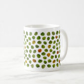 Green Fagus Leaf Muster Kaffeetasse (VorderseiteRechts)