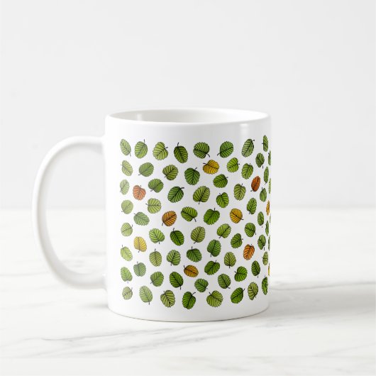 Green Fagus Leaf Muster Kaffeetasse (Links)