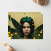 Green Fairy 4.25" x 5.5" Flachnotierkarte Mitteilungskarte (Vorderseite/Rückseite Beispiel)