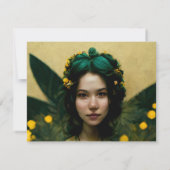 Green Fairy 4.25" x 5.5" Flachnotierkarte Mitteilungskarte (Rückseite)