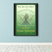 Green Fairy Absinthe Leinwand Wrapped Print (Insitu (Holzboden))