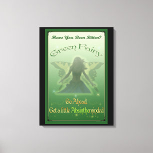 Green Fairy Absinthe Leinwand Wrapped Print