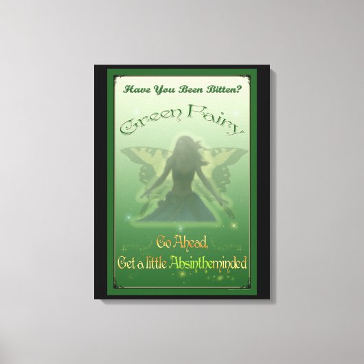 Green Fairy Absinthe Leinwand Wrapped Print (Vorderseite)