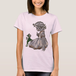 Green Fairy & Girl Ladys Shirt