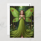 Green Fairy Postkarte (Vorne/Hinten)